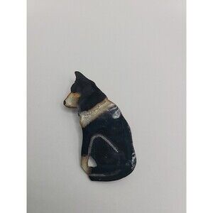 Vintage Brooch Pin Handmade Dog Sitting Jewelry Costume